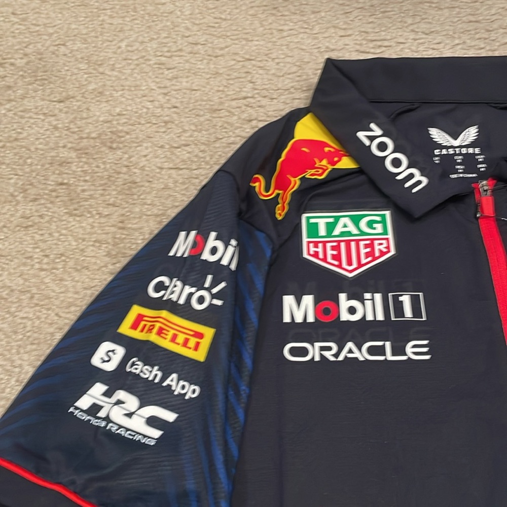 Castore ORACLE RED BULL RACING MENS POLO SHIRT - NIGHT SKY men size M NWT - Picture 3 of 6